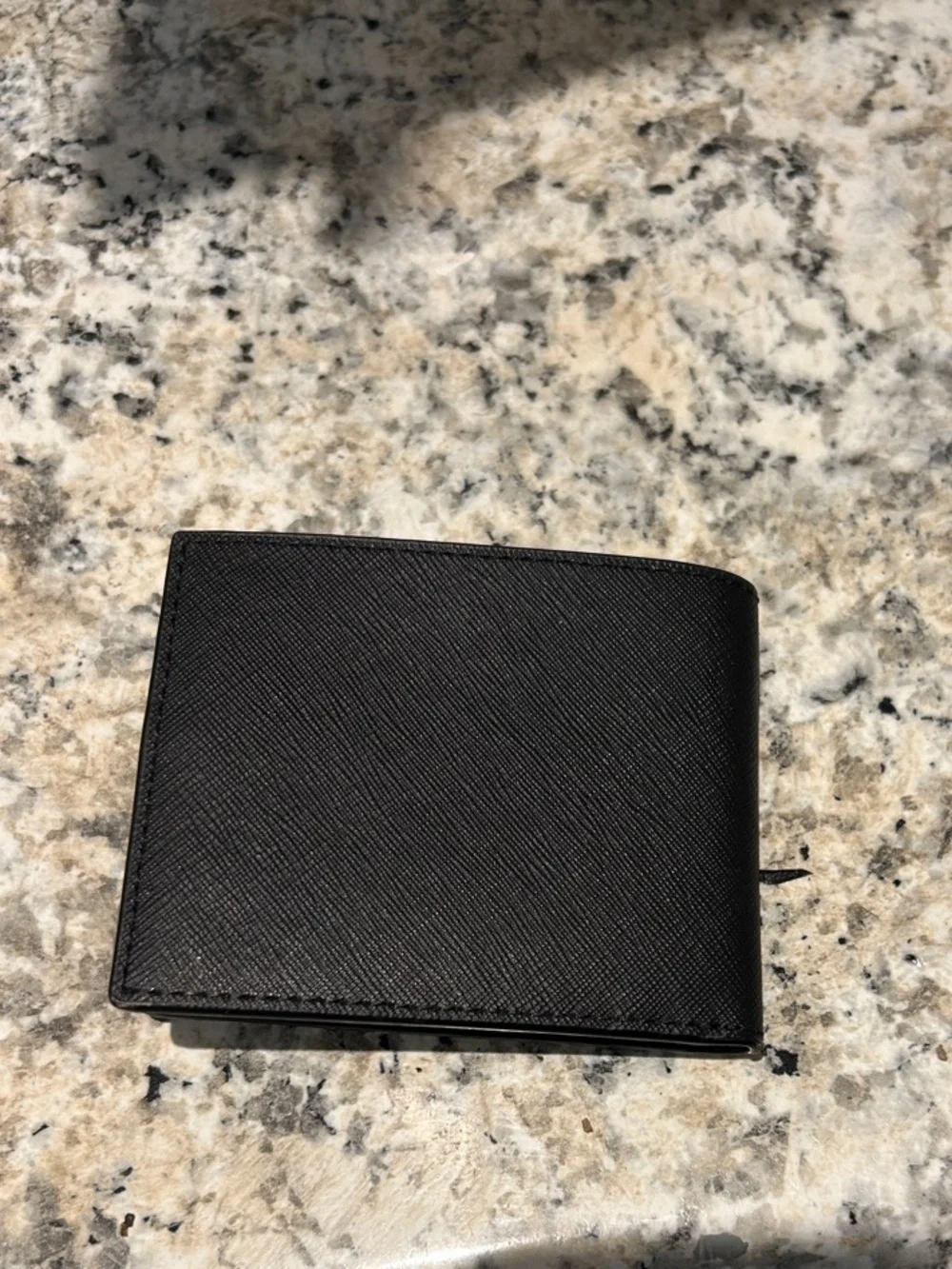 Michael Kors Black Saffiano Leather Bi-Fold Card & Key Wallet